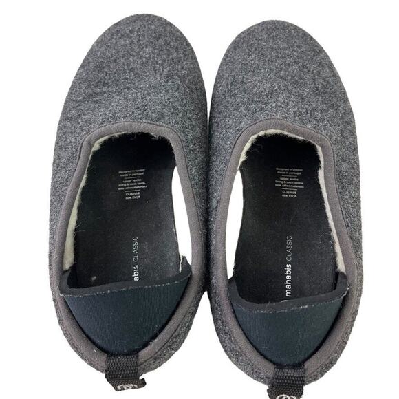 Mahabis Classic Gray Womens Felt Slip On Loafers Slippers Flats Sherpa 38 7.5 - Picture 10 of 16
